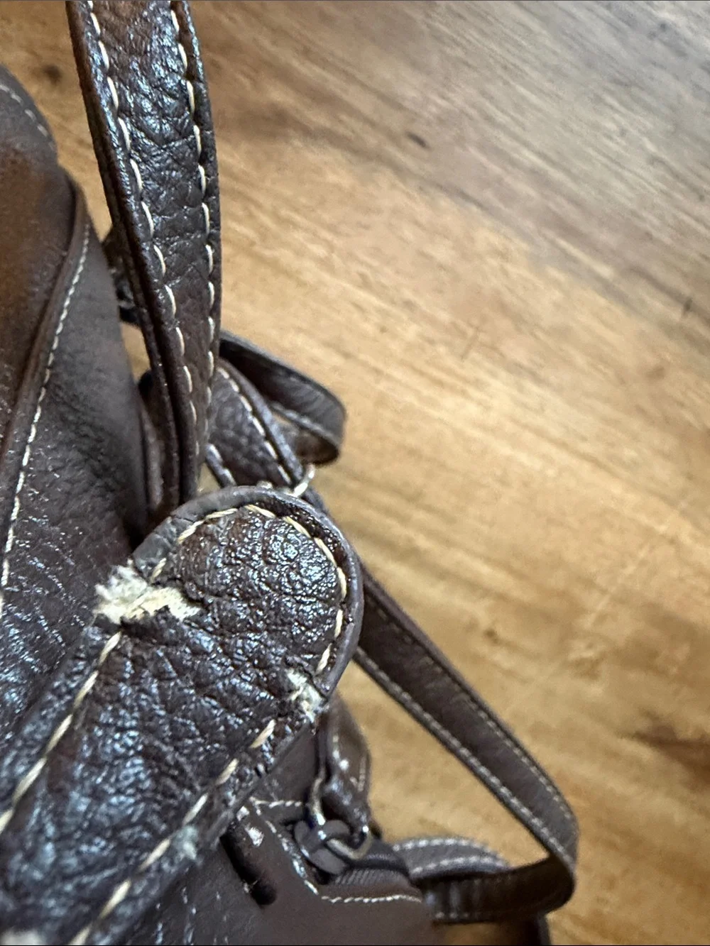 Multi Sac Brown Leather backpack bag